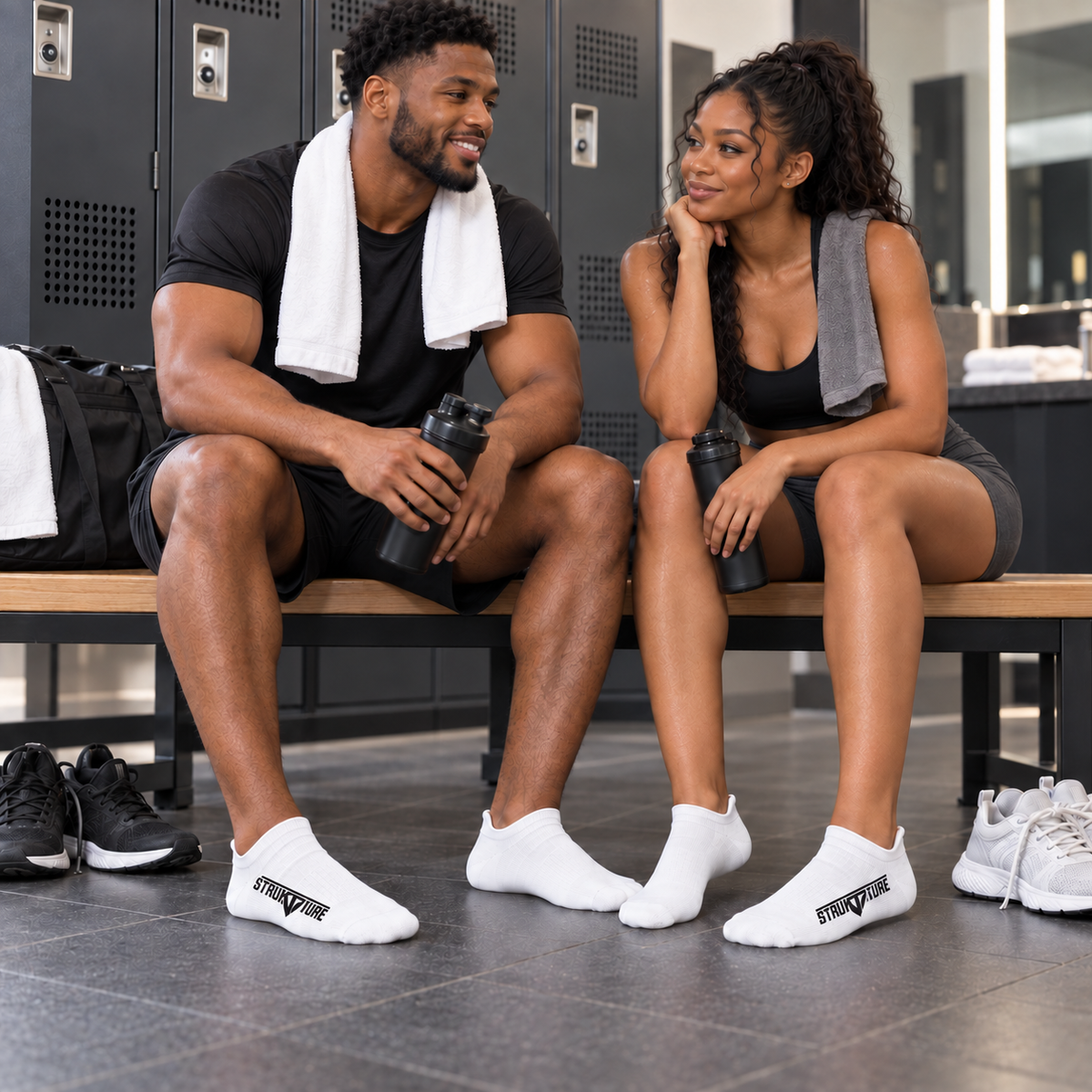Strukture Unisex Performance Ankle Socks with Heel Tab