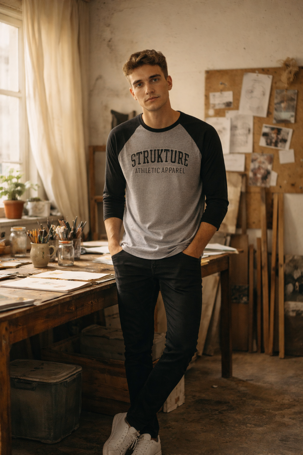 Strukture 3/4 Sleeve Raglan