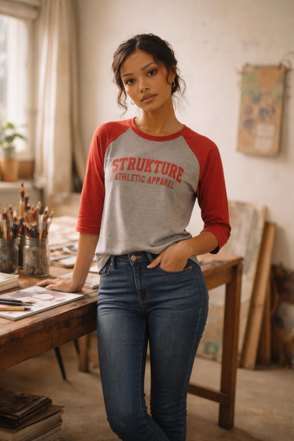 Strukture 3/4 Sleeve Raglan