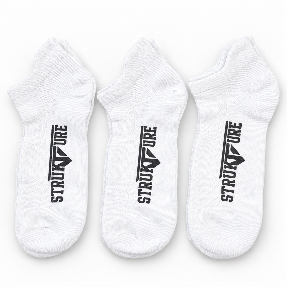 Strukture Unisex Performance Ankle Socks with Heel Tab